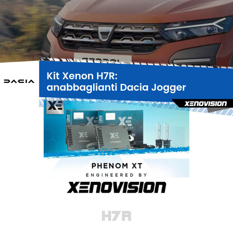 <strong>Kit Xenon </strong><strong>H7R</strong><strong> </strong><strong>Professionale</strong> Dacia Jogger</strong>  (2021 in poi). Taglio di luce perfetto, zero spie e riverberi. Leggendaria elettronica Canbus Xenovision. Qualità Massima Garantita.