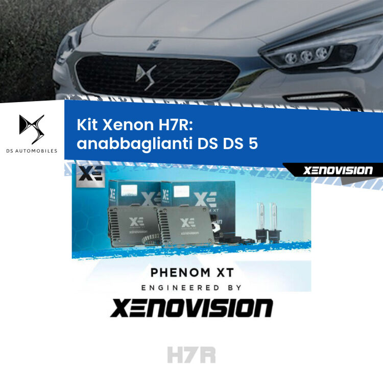 <strong>Kit Xenon </strong><strong>H7R</strong><strong> </strong><strong>Professionale</strong> DS DS 5</strong>  (2015 in poi). Taglio di luce perfetto, zero spie e riverberi. Leggendaria elettronica Canbus Xenovision. Qualità Massima Garantita.