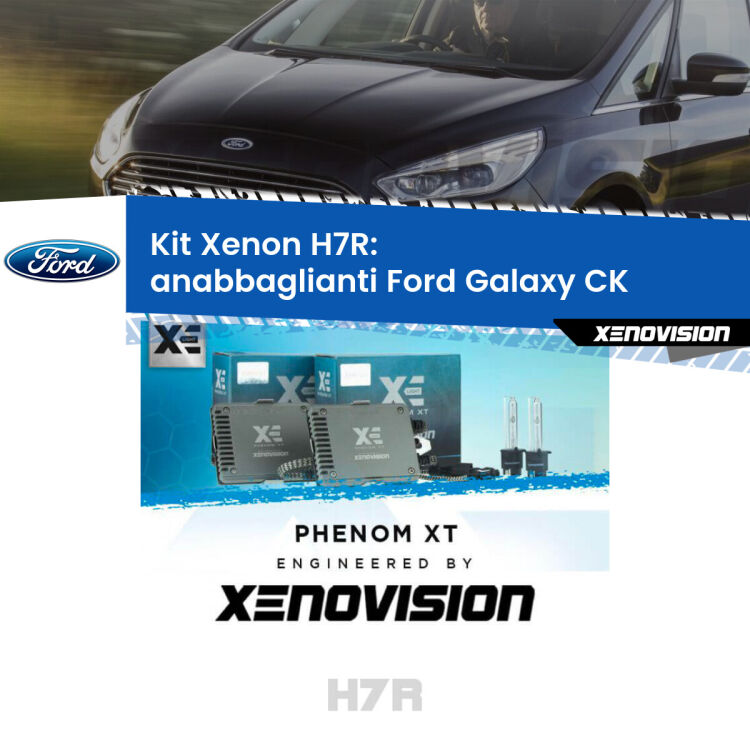 <strong>Kit Xenon </strong><strong>H7R</strong><strong> </strong><strong>Professionale</strong> Ford Galaxy</strong> CK (2015 - 2018). Taglio di luce perfetto, zero spie e riverberi. Leggendaria elettronica Canbus Xenovision. Qualità Massima Garantita.