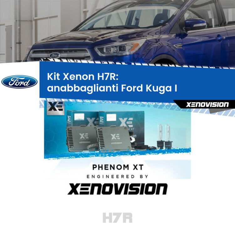 <strong>Kit Xenon </strong><strong>H7R</strong><strong> </strong><strong>Professionale</strong> Ford Kuga I</strong>  (2008 - 2012). Taglio di luce perfetto, zero spie e riverberi. Leggendaria elettronica Canbus Xenovision. Qualità Massima Garantita.