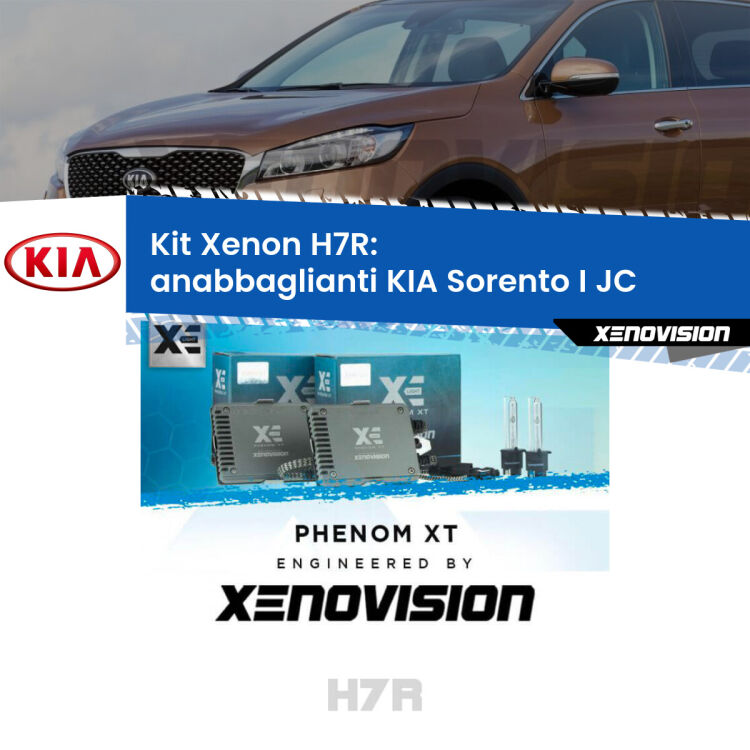 <strong>Kit Xenon </strong><strong>H7R</strong><strong> </strong><strong>Professionale</strong> KIA Sorento I</strong> JC (2002 - 2008). Taglio di luce perfetto, zero spie e riverberi. Leggendaria elettronica Canbus Xenovision. Qualità Massima Garantita.