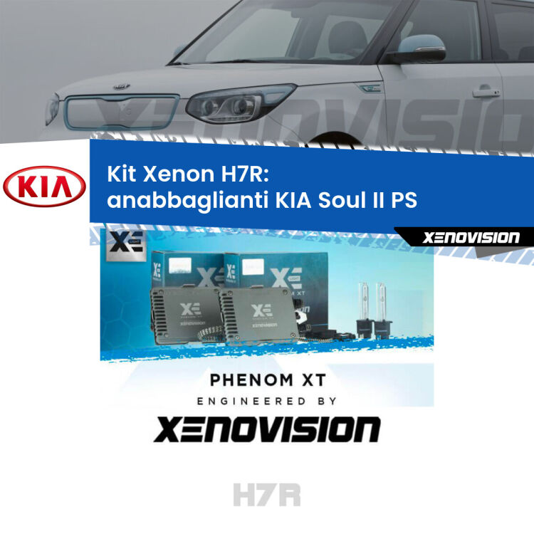 <strong>Kit Xenon </strong><strong>H7R</strong><strong> </strong><strong>Professionale</strong> KIA Soul II</strong> PS (a parabola doppia). Taglio di luce perfetto, zero spie e riverberi. Leggendaria elettronica Canbus Xenovision. Qualità Massima Garantita.