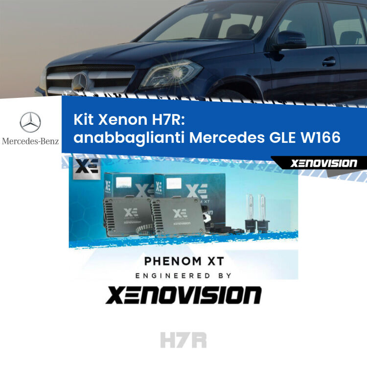 <strong>Kit Xenon </strong><strong>H7R</strong><strong> </strong><strong>Professionale</strong> Mercedes GLE</strong> W166 (2015 - 2018). Taglio di luce perfetto, zero spie e riverberi. Leggendaria elettronica Canbus Xenovision. Qualità Massima Garantita.