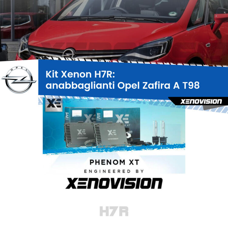 <strong>Kit Xenon </strong><strong>H7R</strong><strong> </strong><strong>Professionale</strong> Opel Zafira A</strong> T98 (1999 - 2005). Taglio di luce perfetto, zero spie e riverberi. Leggendaria elettronica Canbus Xenovision. Qualità Massima Garantita.