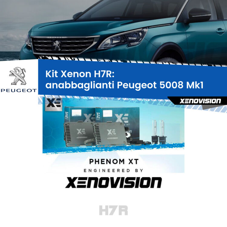 <strong>Kit Xenon </strong><strong>H7R</strong><strong> </strong><strong>Professionale</strong> Peugeot 5008</strong> Mk1 (2009 - 2016). Taglio di luce perfetto, zero spie e riverberi. Leggendaria elettronica Canbus Xenovision. Qualità Massima Garantita.