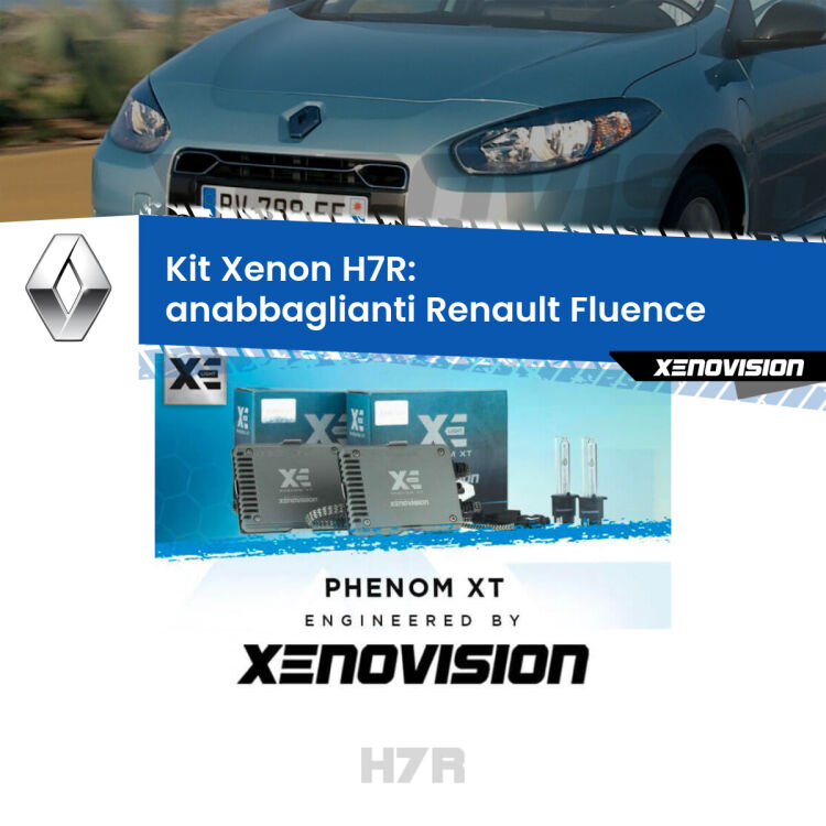 <strong>Kit Xenon </strong><strong>H7R</strong><strong> </strong><strong>Professionale</strong> Renault Fluence</strong>  (2010 - 2015). Taglio di luce perfetto, zero spie e riverberi. Leggendaria elettronica Canbus Xenovision. Qualità Massima Garantita.