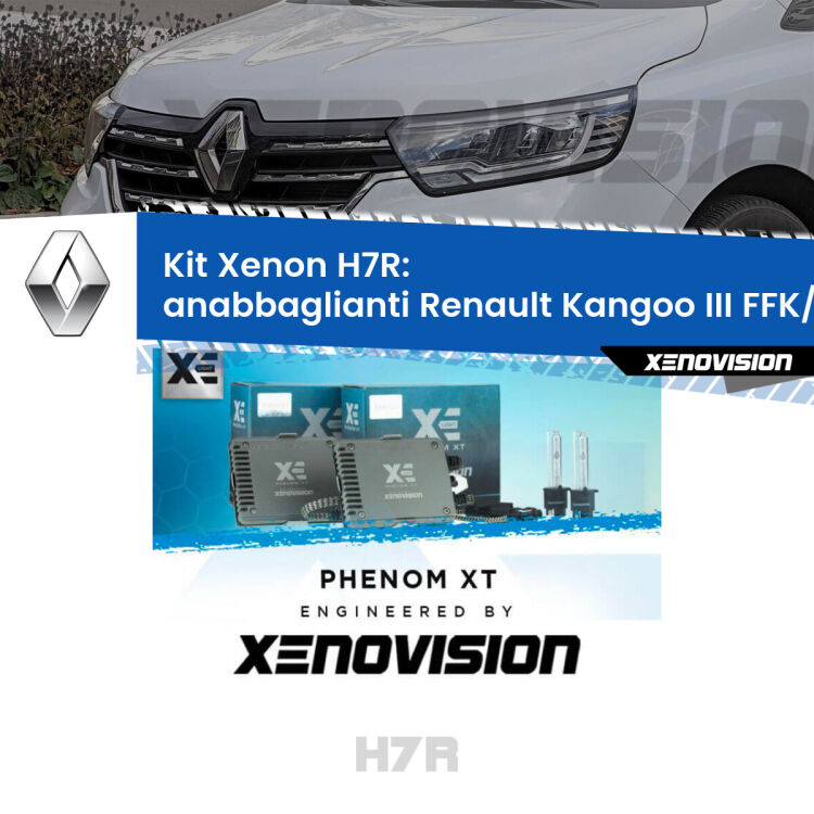 <strong>Kit Xenon </strong><strong>H7R</strong><strong> </strong><strong>Professionale</strong> Renault Kangoo III</strong> FFK/KFK (2021 in poi). Taglio di luce perfetto, zero spie e riverberi. Leggendaria elettronica Canbus Xenovision. Qualità Massima Garantita.