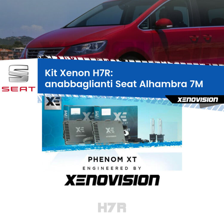 <strong>Kit Xenon </strong><strong>H7R</strong><strong> </strong><strong>Professionale</strong> Seat Alhambra</strong> 7M (2001 - 2010). Taglio di luce perfetto, zero spie e riverberi. Leggendaria elettronica Canbus Xenovision. Qualità Massima Garantita.