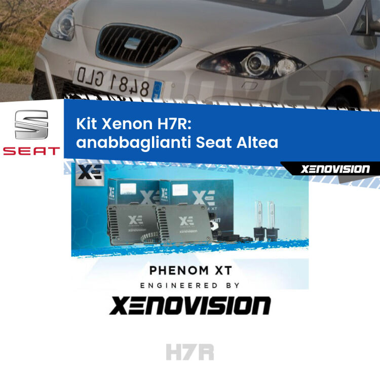 <strong>Kit Xenon </strong><strong>H7R</strong><strong> </strong><strong>Professionale</strong> Seat Altea</strong>  (2004 - 2010). Taglio di luce perfetto, zero spie e riverberi. Leggendaria elettronica Canbus Xenovision. Qualità Massima Garantita.