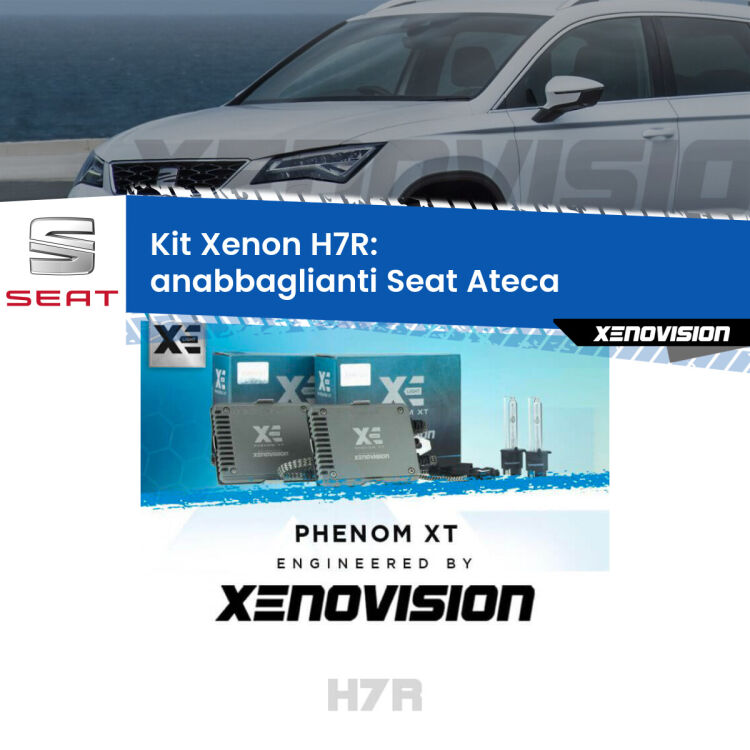 <strong>Kit Xenon </strong><strong>H7R</strong><strong> </strong><strong>Professionale</strong> Seat Ateca</strong>  (2016 in poi). Taglio di luce perfetto, zero spie e riverberi. Leggendaria elettronica Canbus Xenovision. Qualità Massima Garantita.