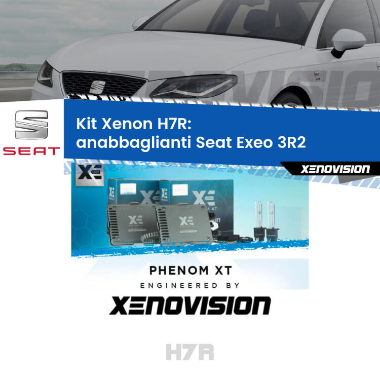 <strong>Kit Xenon </strong><strong>H7R</strong><strong> </strong><strong>Professionale</strong> Seat Exeo</strong> 3R2 (2008 - 2013). Taglio di luce perfetto, zero spie e riverberi. Leggendaria elettronica Canbus Xenovision. Qualità Massima Garantita.