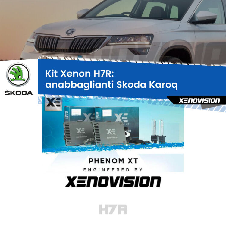 <strong>Kit Xenon </strong><strong>H7R</strong><strong> </strong><strong>Professionale</strong> Skoda Karoq</strong>  (2017 in poi). Taglio di luce perfetto, zero spie e riverberi. Leggendaria elettronica Canbus Xenovision. Qualità Massima Garantita.