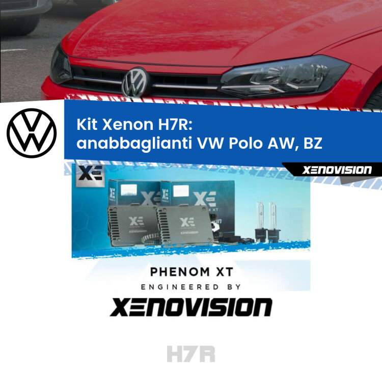 <strong>Kit Xenon </strong><strong>H7R</strong><strong> </strong><strong>Professionale</strong> VW Polo</strong> AW, BZ (2017 in poi). Taglio di luce perfetto, zero spie e riverberi. Leggendaria elettronica Canbus Xenovision. Qualità Massima Garantita.