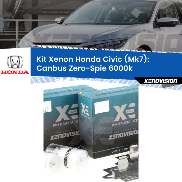 <strong>Kit Xenon&nbsp;</strong><strong>H1&nbsp;</strong><strong>Professionale</strong> per fari anabbaglianti Honda Civic Mk7 ((2004 - 2005)). Taglio di luce perfetto, zero riverberi. Canbus zero spie. Qualit&agrave; Massima Garantita.