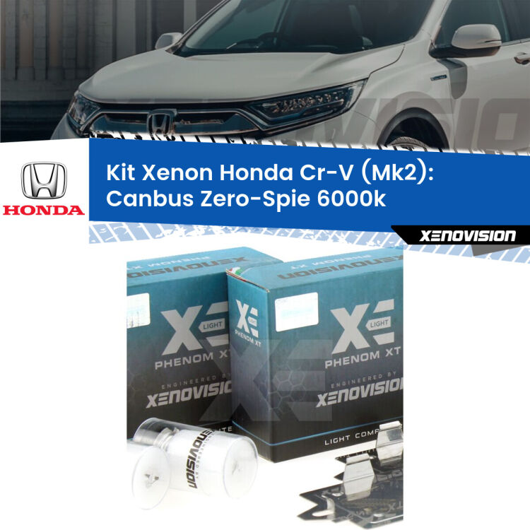 <strong>Kit Xenon&nbsp;</strong><strong>H1&nbsp;</strong><strong>Professionale</strong> per fari anabbaglianti Honda Cr-V Mk2 ((a parabola doppia)). Taglio di luce perfetto, zero riverberi. Canbus zero spie. Qualit&agrave; Massima Garantita.