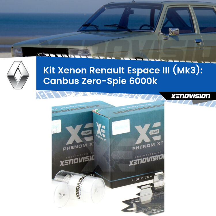 <strong>Kit Xenon </strong><strong>H1 </strong><strong>Professionale</strong> per fari anabbaglianti Renault Espace III Mk3 ((1996 - 2000)). Taglio di luce perfetto, zero riverberi. Canbus zero spie. Qualità Massima Garantita.