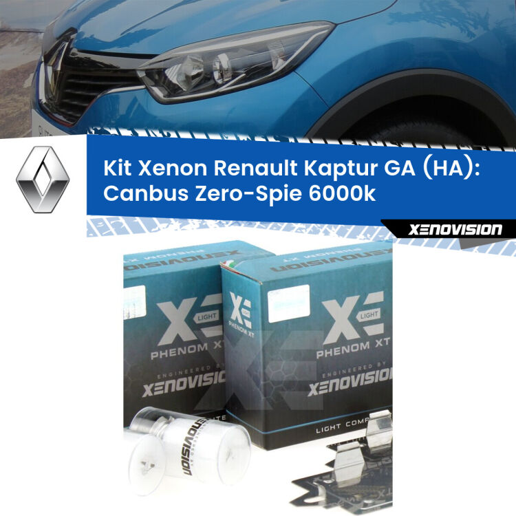 <strong>Kit Xenon&nbsp;</strong><strong>H1&nbsp;</strong><strong>Professionale</strong> per fari anabbaglianti Renault Kaptur GA HA ((2016 - 2018)). Taglio di luce perfetto, zero riverberi. Canbus zero spie. Qualit&agrave; Massima Garantita.