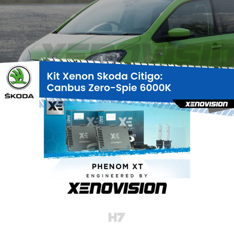 <strong>Kit Xenon H7 Professionale per Skoda Citigo </strong>  (con parabola doppia). Taglio di luce perfetto, zero spie e riverberi. Leggendaria elettronica Canbus Xenovision. Qualità Massima Garantita.