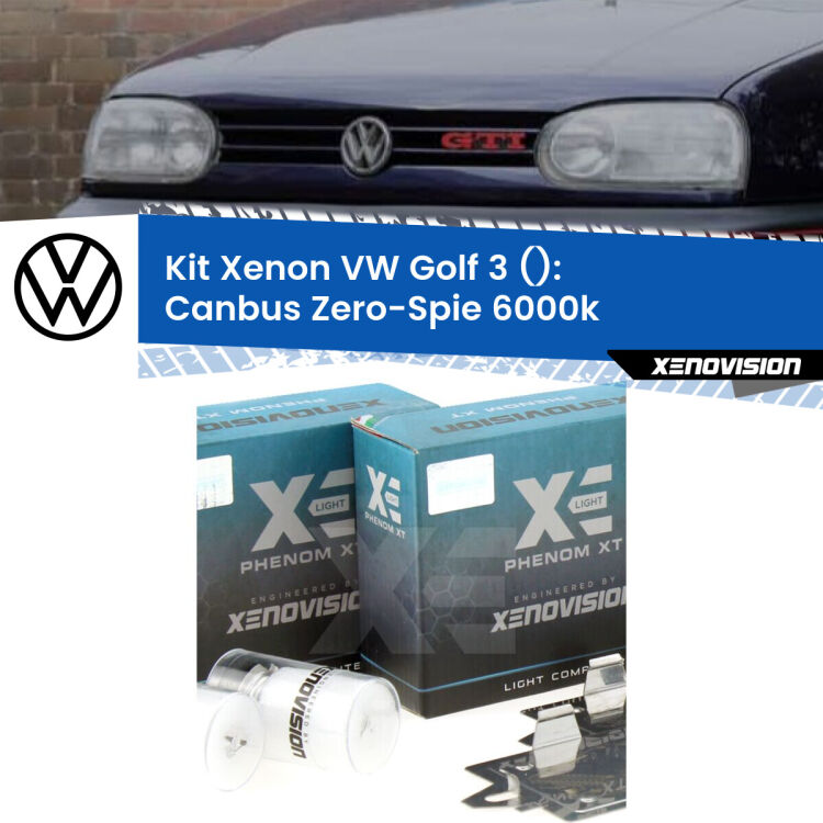 <strong>Kit Xenon&nbsp;</strong><strong>H1&nbsp;</strong><strong>Professionale</strong> per fari anabbaglianti VW Golf 3  ((a parabola doppia)). Taglio di luce perfetto, zero riverberi. Canbus zero spie. Qualit&agrave; Massima Garantita.