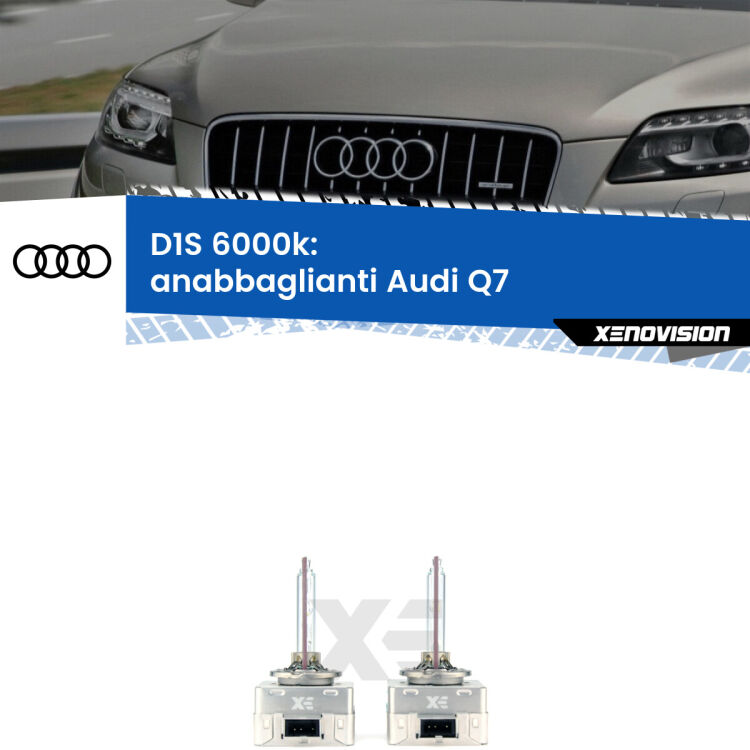 <b>Lampade xenon D1S 6000k Plug&Play</b> di ricambio per fari Anabbaglianti xenon di serie <b>Audi Q7</b>  2006 - 2009. Qualità Massima, Performance pari alle originali.