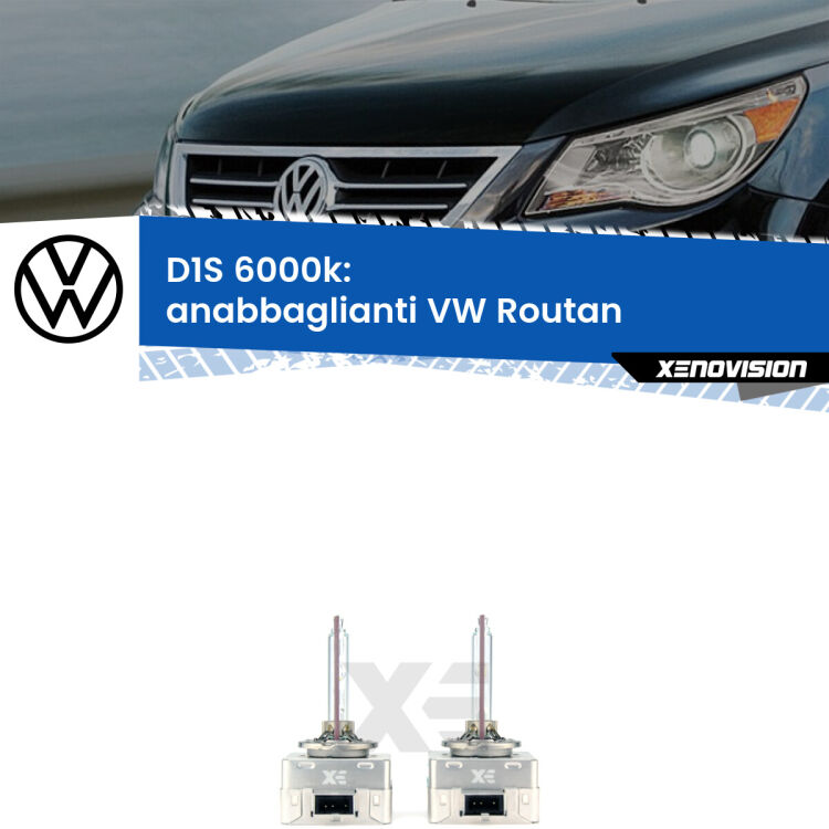 <b>Lampade xenon D1S 6000k Plug&Play</b> di ricambio per fari Anabbaglianti xenon di serie <b>VW Routan</b>  2008 - 2013. Qualità Massima, Performance pari alle originali.