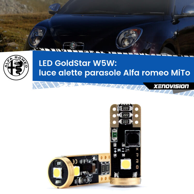 <strong>Luce Alette Parasole LED Alfa romeo MiTo</strong>  2008 - 2018: ottima luminosità a 360 gradi. Si inseriscono ovunque. Canbus, Top Quality.