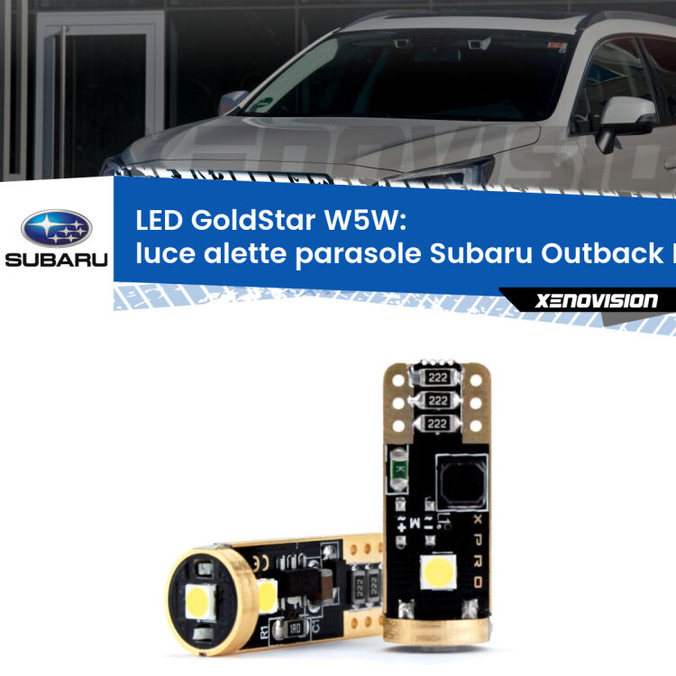 <strong>Luce Alette Parasole LED Subaru Outback</strong> BS 2014 in poi: ottima luminosità a 360 gradi. Si inseriscono ovunque. Canbus, Top Quality.