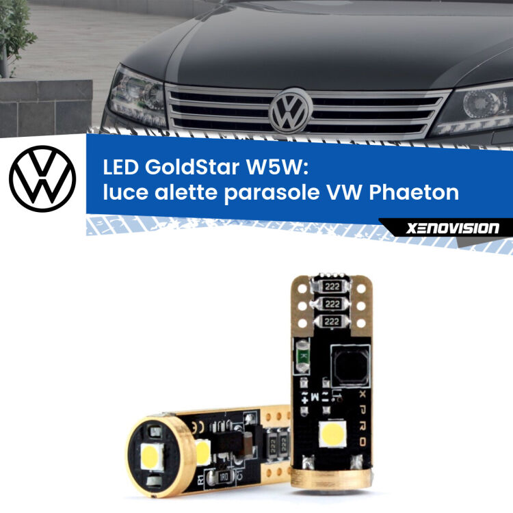 <strong>Luce Alette Parasole LED VW Phaeton</strong>  2002 - 2016: ottima luminosità a 360 gradi. Si inseriscono ovunque. Canbus, Top Quality.