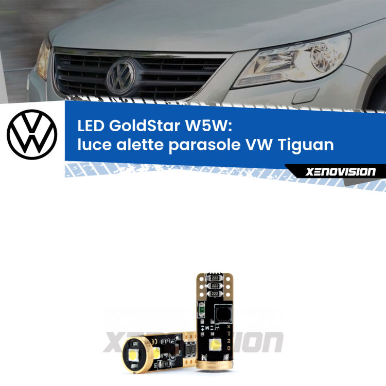 <strong>Luce Alette Parasole LED VW Tiguan</strong>  2007 - 2018: ottima luminosità a 360 gradi. Si inseriscono ovunque. Canbus, Top Quality.