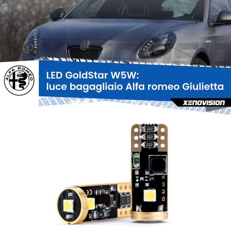 <strong>Luce Bagagliaio LED Alfa romeo Giulietta</strong>  2010 in poi: ottima luminosità a 360 gradi. Si inseriscono ovunque. Canbus, Top Quality.