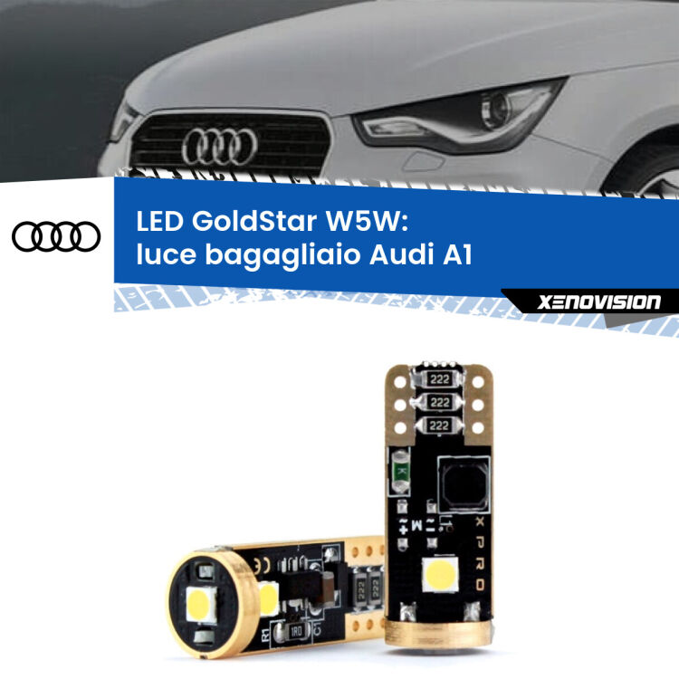 <strong>Luce Bagagliaio LED Audi A1</strong>  2010 - 2018: ottima luminosità a 360 gradi. Si inseriscono ovunque. Canbus, Top Quality.