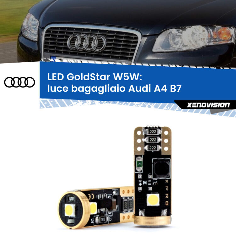 <strong>Luce Bagagliaio LED Audi A4</strong> B7 2004 - 2008: ottima luminosità a 360 gradi. Si inseriscono ovunque. Canbus, Top Quality.