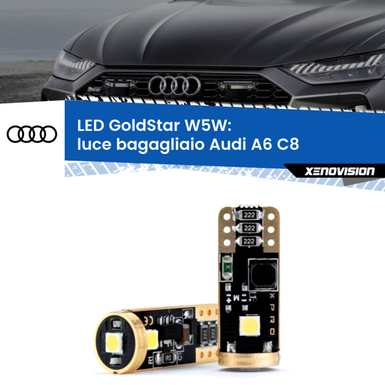 <strong>Luce Bagagliaio LED Audi A6</strong> C8 2018 in poi: ottima luminosità a 360 gradi. Si inseriscono ovunque. Canbus, Top Quality.