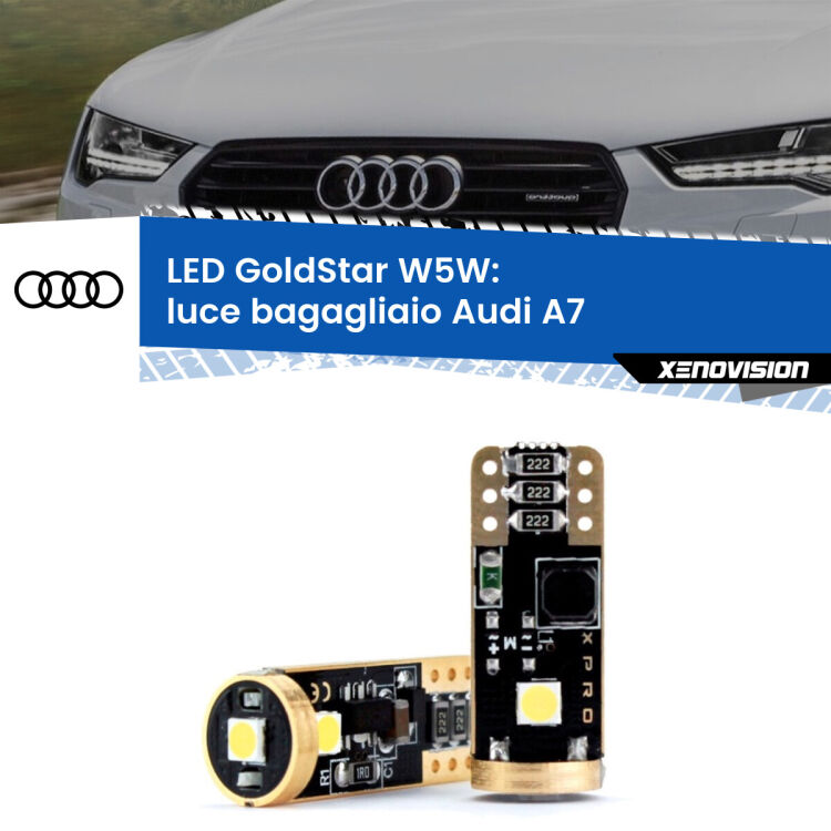 <strong>Luce Bagagliaio LED Audi A7</strong>  2010 - 2018: ottima luminosità a 360 gradi. Si inseriscono ovunque. Canbus, Top Quality.