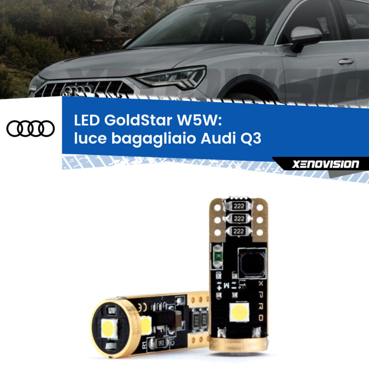 <strong>Luce Bagagliaio LED Audi Q3</strong>  2011 - 2018: ottima luminosità a 360 gradi. Si inseriscono ovunque. Canbus, Top Quality.