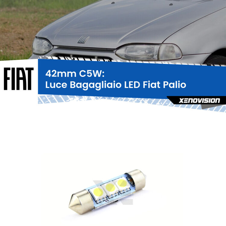 Lampadina eccezionalmente duratura, canbus e luminosa. C5W 42mm perfetto per Luce Bagagliaio LED Fiat Palio  1996 - 2003<br />.