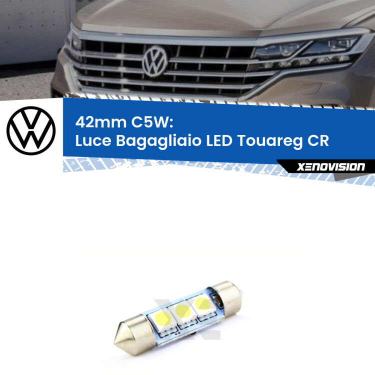 Lampadina eccezionalmente duratura, canbus e luminosa. C5W 42mm perfetto per Luce Bagagliaio LED VW Touareg (CR) 2018 in poi<br />.