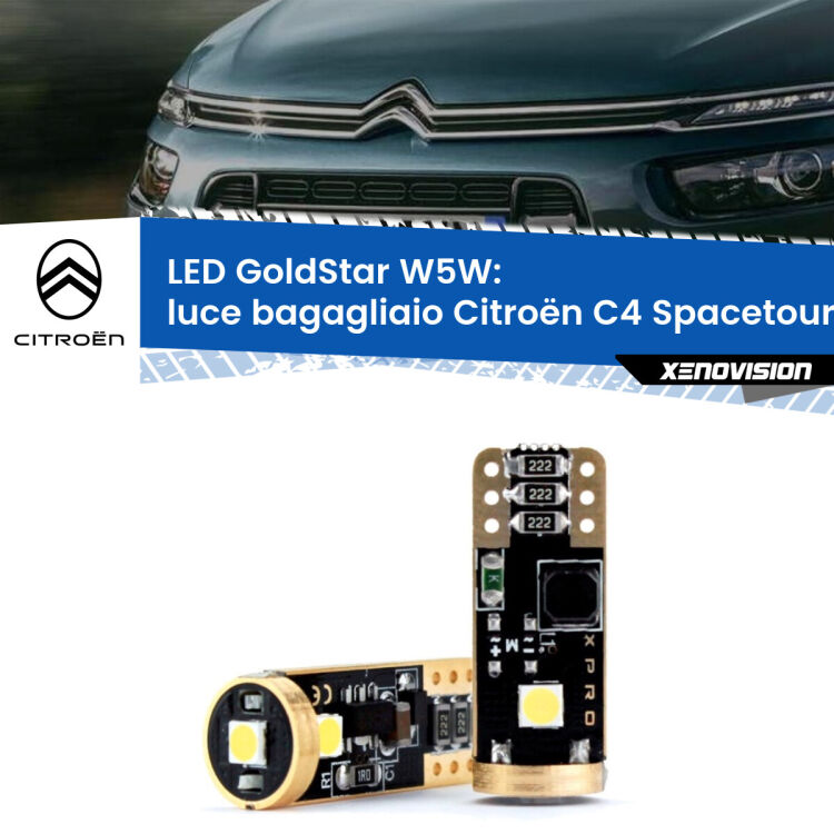 <strong>Luce Bagagliaio LED Citroën C4 Spacetourer</strong>  2018 in poi: ottima luminosità a 360 gradi. Si inseriscono ovunque. Canbus, Top Quality.