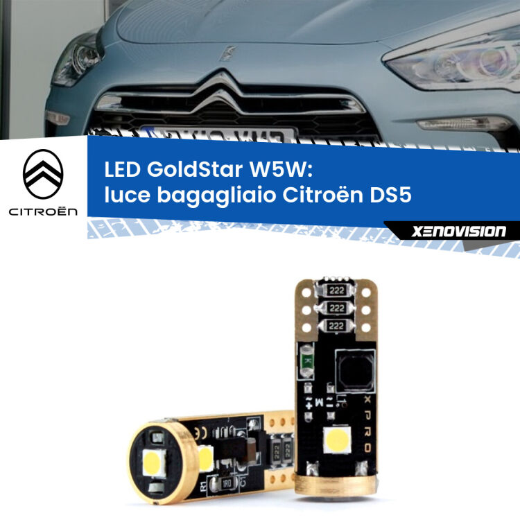 <strong>Luce Bagagliaio LED Citroën DS5</strong>  2011 - 2015: ottima luminosità a 360 gradi. Si inseriscono ovunque. Canbus, Top Quality.