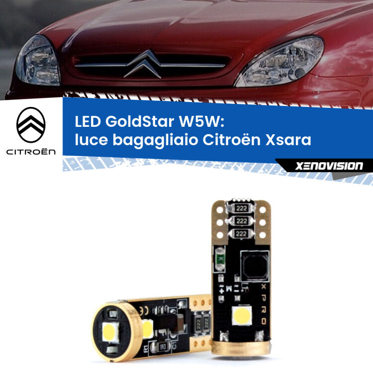 <strong>Luce Bagagliaio LED Citroën Xsara</strong>  1997 - 2005: ottima luminosità a 360 gradi. Si inseriscono ovunque. Canbus, Top Quality.