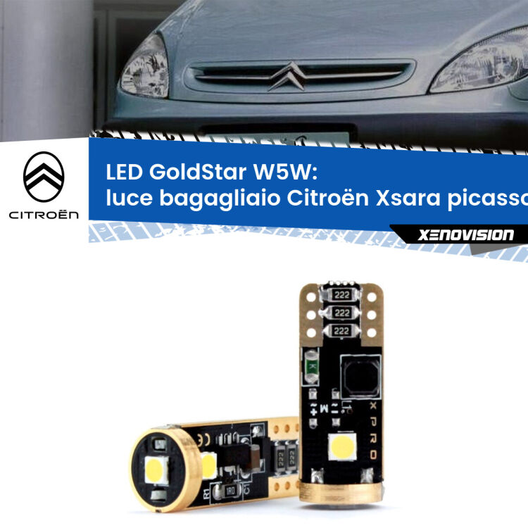 <strong>Luce Bagagliaio LED Citroën Xsara picasso</strong>  1999 - 2012: ottima luminosità a 360 gradi. Si inseriscono ovunque. Canbus, Top Quality.