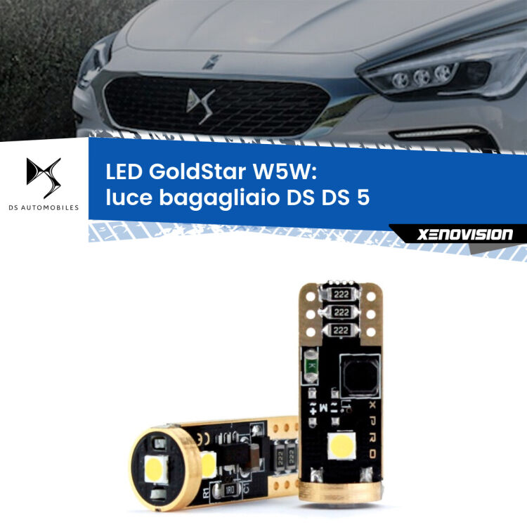 <strong>Luce Bagagliaio LED DS DS 5</strong>  2015 in poi: ottima luminosità a 360 gradi. Si inseriscono ovunque. Canbus, Top Quality.