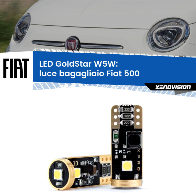 <strong>Luce Bagagliaio LED Fiat 500</strong>  2007 - 2022: ottima luminosità a 360 gradi. Si inseriscono ovunque. Canbus, Top Quality.