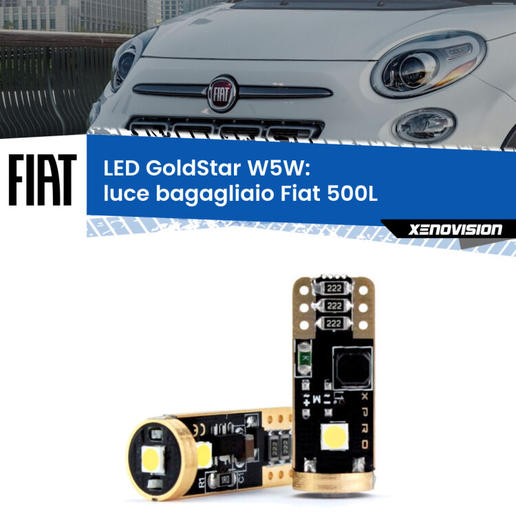 <strong>Luce Bagagliaio LED Fiat 500L</strong>  2012 - 2018: ottima luminosità a 360 gradi. Si inseriscono ovunque. Canbus, Top Quality.