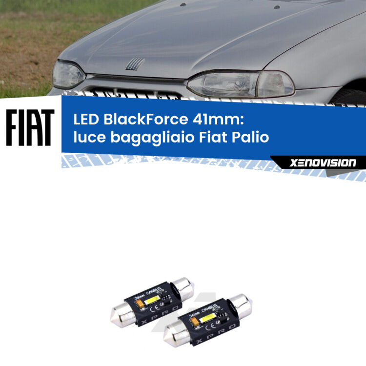 <strong>LED luce bagagliaio 41mm per Fiat Palio</strong>  1996 - 2003. Coppia lampadine <strong>C5W</strong>modello BlackForce Xenovision.