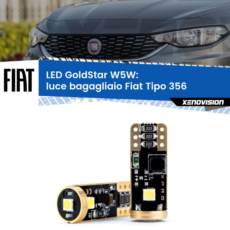 <strong>Luce Bagagliaio LED Fiat Tipo</strong> 356 2015 in poi: ottima luminosità a 360 gradi. Si inseriscono ovunque. Canbus, Top Quality.