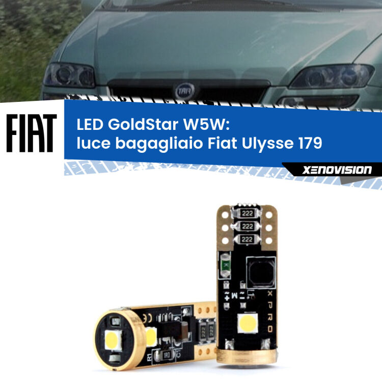 <strong>Luce Bagagliaio LED Fiat Ulysse</strong> 179 2002 - 2011: ottima luminosità a 360 gradi. Si inseriscono ovunque. Canbus, Top Quality.