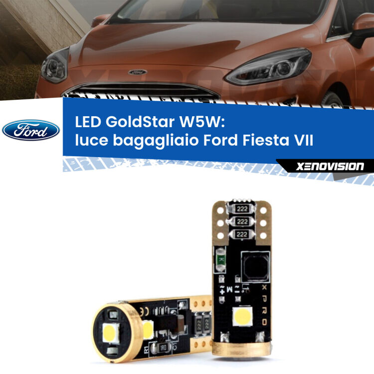 <strong>Luce Bagagliaio LED Ford Fiesta VII</strong>  2017 - 2020: ottima luminosità a 360 gradi. Si inseriscono ovunque. Canbus, Top Quality.