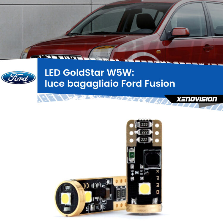 <strong>Luce Bagagliaio LED Ford Fusion</strong>  2002 - 2012: ottima luminosità a 360 gradi. Si inseriscono ovunque. Canbus, Top Quality.