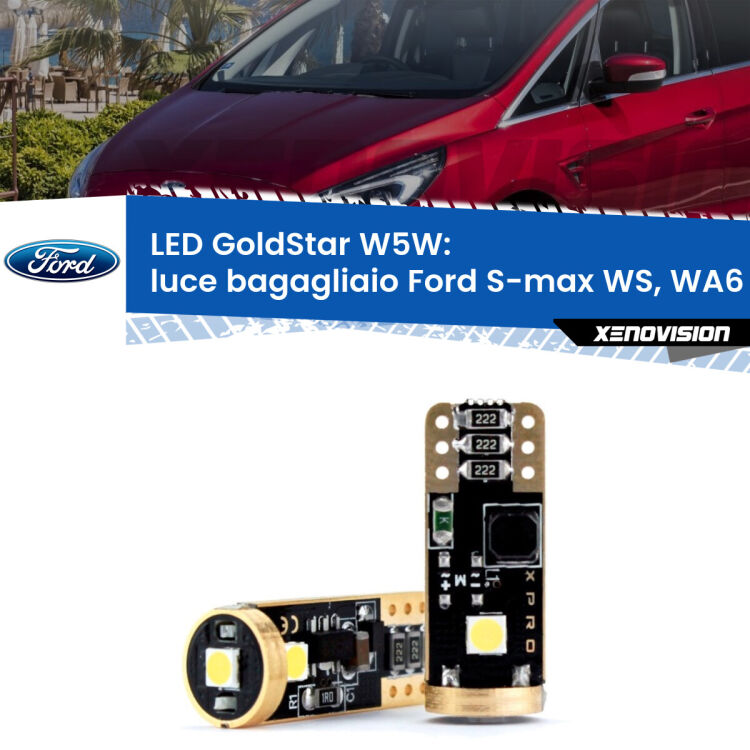 <strong>Luce Bagagliaio LED Ford S-max</strong> WS, WA6 2006 - 2014: ottima luminosità a 360 gradi. Si inseriscono ovunque. Canbus, Top Quality.